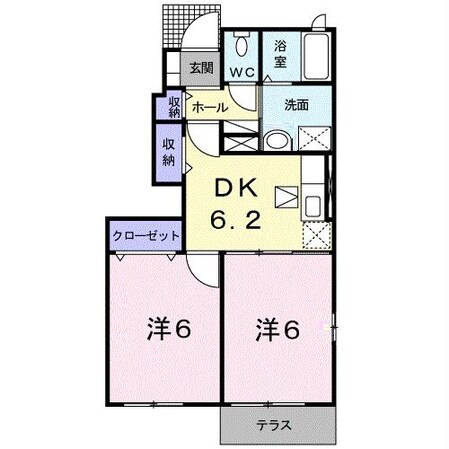 デルソーレ　Bの物件間取画像